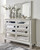 Lindenfield - Champagne - 6 Pc. - Dresser, Mirror, Chest, King Panel Bed