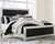Lindenfield - Black / Silver - 5 Pc. - Dresser, Mirror, Queen Upholstered Bed