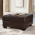 Donlen - Chocolate - 3 Pc. - Left Arm Facing Sofa 2 Pc Sectional, Ottoman