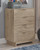 Oliah - Natural - 6 Pc. - Dresser, Chest, Twin Panel Platform Bed, 2 Nightstands