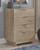 Oliah - Natural - 4 Pc. - Dresser, Chest, Full Panel Platform Bed