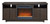 Brazburn - Dark Brown - 66” TV Stand With Glass/Stone Fireplace Insert