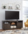 Brazburn - Dark Brown - 66” TV Stand With Glass/Stone Fireplace Insert