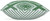 Bellvale - Green / White - Pillow (4/CS)