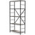 Bayflynn - White / Black - Bookcase - 5 Fixed Shelves