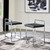 Madanere - Black / Chrome Finish - Upholstered Stool (2/CN)