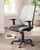 Beauenali - Light Gray / Black - Home Office Swivel Desk Chair - Gray Back