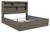 Anibecca - Weathered Gray - 5 Pc. - Dresser, Mirror, Chest, Queen Bookcase Bed