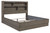 Anibecca - Weathered Gray - 5 Pc. - Dresser, Mirror, Chest, King Bookcase Bed
