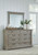 Moreshire - Bisque - 8 Pc. - Dresser, Mirror, Chest, King Panel Bed, 2 Nightstands