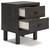 Toretto - Charcoal - Two Drawer Night Stand