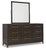 Burkhaus - Brown - 5 Pc. - Dresser, Mirror, California King Upholstered Bed