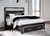 Kaydell - Black - 8 Pc. - Dresser, Mirror, Chest, Queen Upholstered Glitter Panel Storage Bed, 2 Nightstands