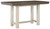 Brewgan - White / Brown / Beige - 8 Pc. - Counter Extension Table, 6 Barstools, Double Bench