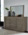 Anibecca - Weathered Gray - 4 Pc. - Dresser, Mirror, California King Bookcase Bed