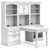 Kanwyn - Whitewash - Partners Desk With 2 Bookcases
