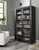 Lenston - Black / Gray - Accent Cabinet With 2 Doors