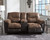 Follett - Coffee - Dbl Rec Loveseat W/Console