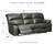 Dunwell - Steel - Pwr Rec Sofa With Adj Headrest