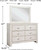 Paxberry - Whitewash - 5 Pc. - Dresser, Mirror, Dressing Chest, Queen Panel Bed