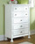 Kaslyn - White - 4 Pc. - Dresser, Mirror, Chest, Queen Panel Headboard