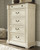 Bolanburg - Antique White / Brown - 6 Pc. - Dresser, Mirror, Chest, Queen Lattice Panel Bed