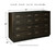 Hyndell - Dark Brown - 5 Pc. - Dresser, Mirror, Chest, Queen Upholstered Panel Bed With Bench Footboard