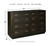 Hyndell - Dark Brown - 7 Pc. - Dresser, Mirror, Chest, California King Upholstered Panel Bed With Bench Footboard, 2 Nightstands