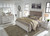 Kanwyn - Whitewash - 5 Pc. - Dresser, Mirror, Queen Upholstered Panel Bed