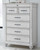 Kanwyn - Whitewash - 7 Pc. - Dresser, Mirror, Queen Upholstered Panel Bed, 2 Nightstands