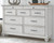 Kanwyn - Whitewash - 7 Pc. - Dresser, Mirror, Queen Upholstered Bed With Storage Bench, 2 Nightstands