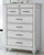 Kanwyn - Whitewash - 6 Pc. - Dresser, Mirror, Chest, California King Panel Bed With Storage Bench