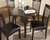 Hammis - Dark Brown - 3 Pc. - Drop Leaf Table, 2 Upholstered Side Chairs