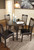 Hammis - Dark Brown - 5 Pc. - Drop Leaf Table, 4 Upholstered Side Chairs