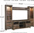 Trinell - Brown - 4 Pc. - Entertainment Center - 63'' TV Stand