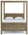 Aprilyn - Light Brown - Queen Canopy Bed