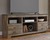 Trinell - Brown - 63'' TV Stand With Glass/Stone Fireplace Insert