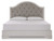 Brollyn - White / Brown / Beige - California King Upholstered Panel Bed