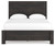 Toretto - Charcoal - Queen Panel Bookcase Bed