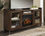 Starmore 70" TV Stand with Electric Fireplace (W633W5)