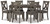 Caitbrook Dining Table and Chairs (Set of 7) (D388-425)