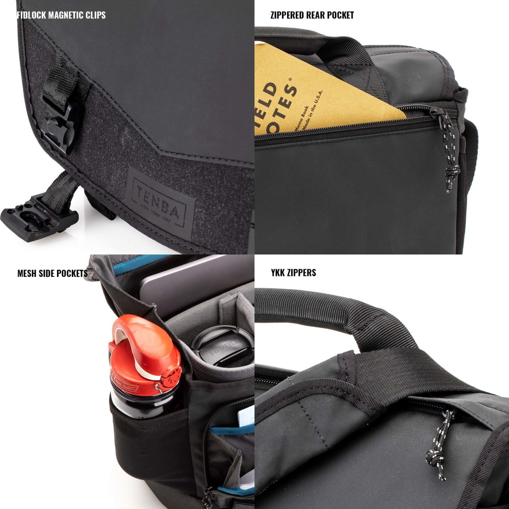 DNA 9 SLIM MESSENGER BAG BLACK