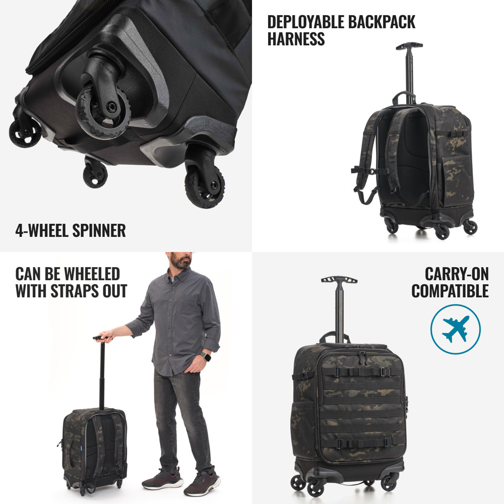 Axis v2 28L Spinner Rucksack mit Rollen -  MultiCam Schwarz