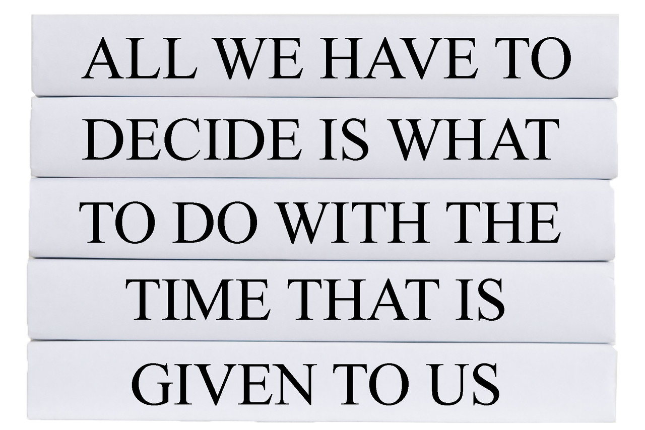 Decorative Quote Book Stack - Time Given