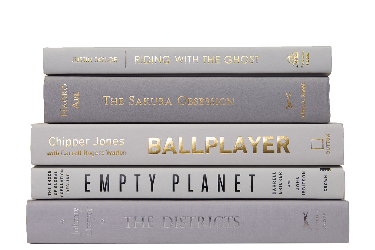 Grey Decorative Book Stack - Marble