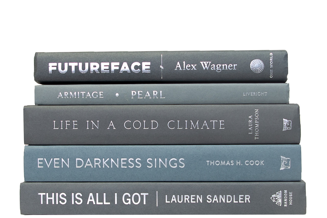 Grey Decorative Book Stack - Slate