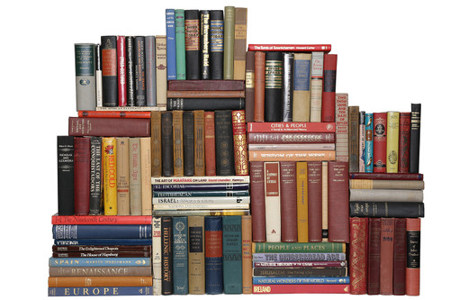 Vintage World History Book Wall, S/150