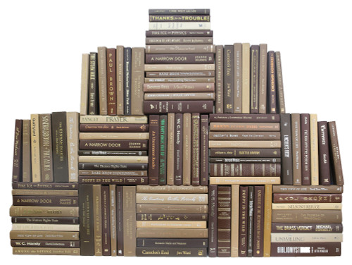 Vintage Chocolate Book Wall