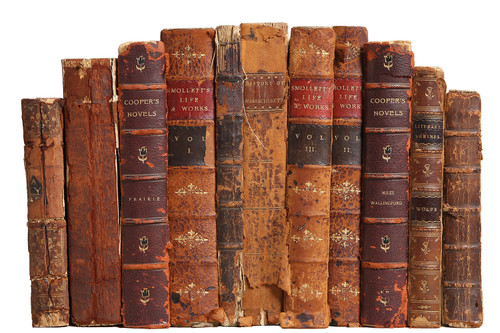 Vintage Distressed Leather Book Bundle