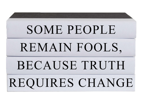 The Truth Requires Change Quote Book Stack, S/4